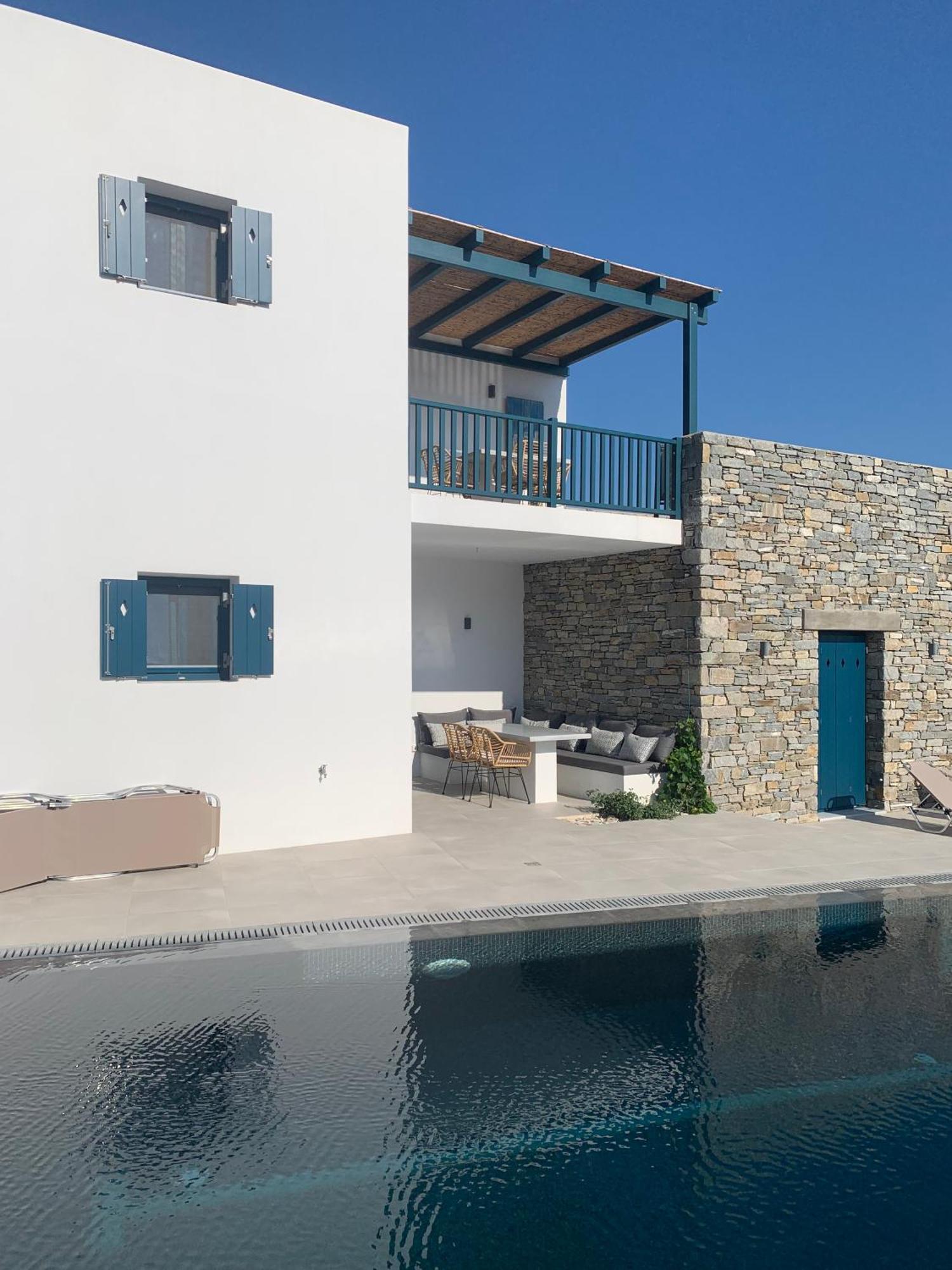 Paros-Memories-Neubau-Villen, Sportpool Aspro Chorio Eksteriør billede